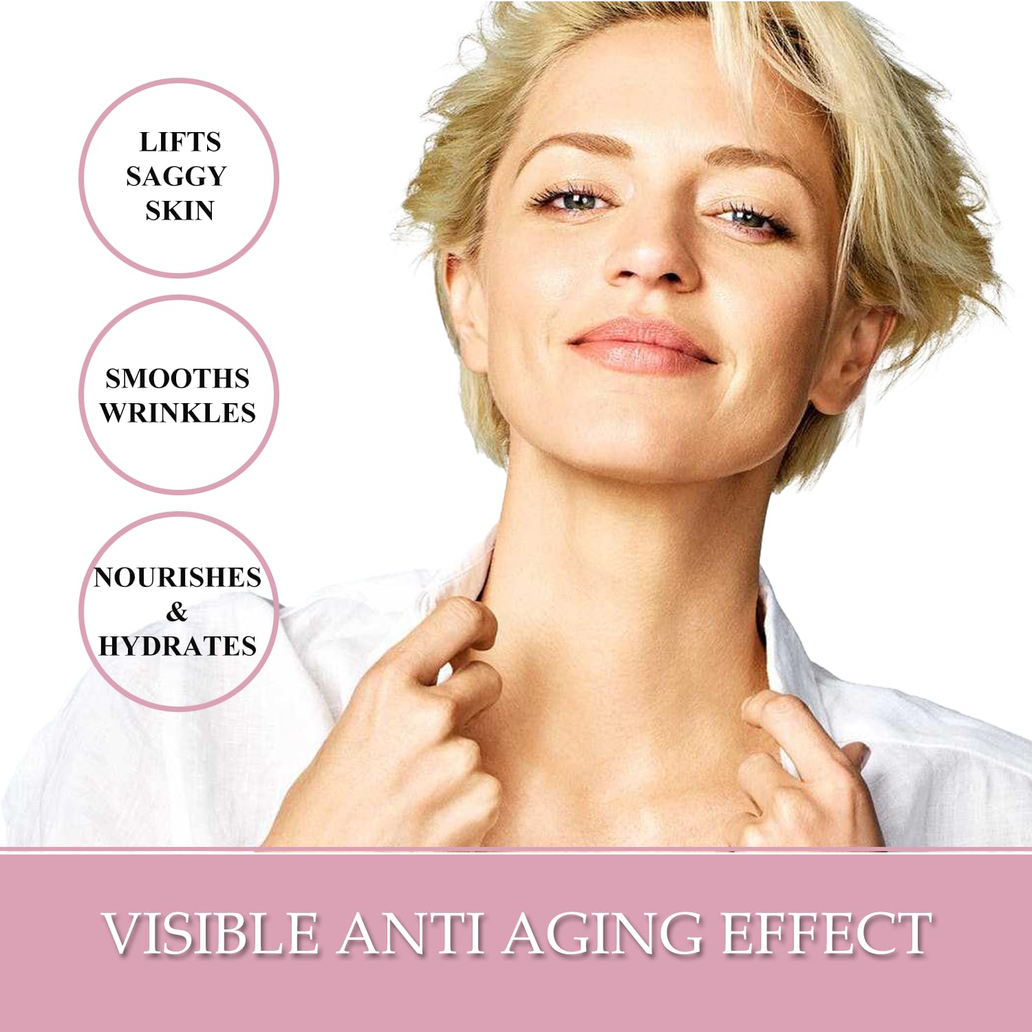 Kleem Organics non-greasy finish closeup communicates suitability for all skin types