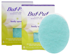 KLIM Buf-Puf textured mesh surface for gentle exfoliation during showers.