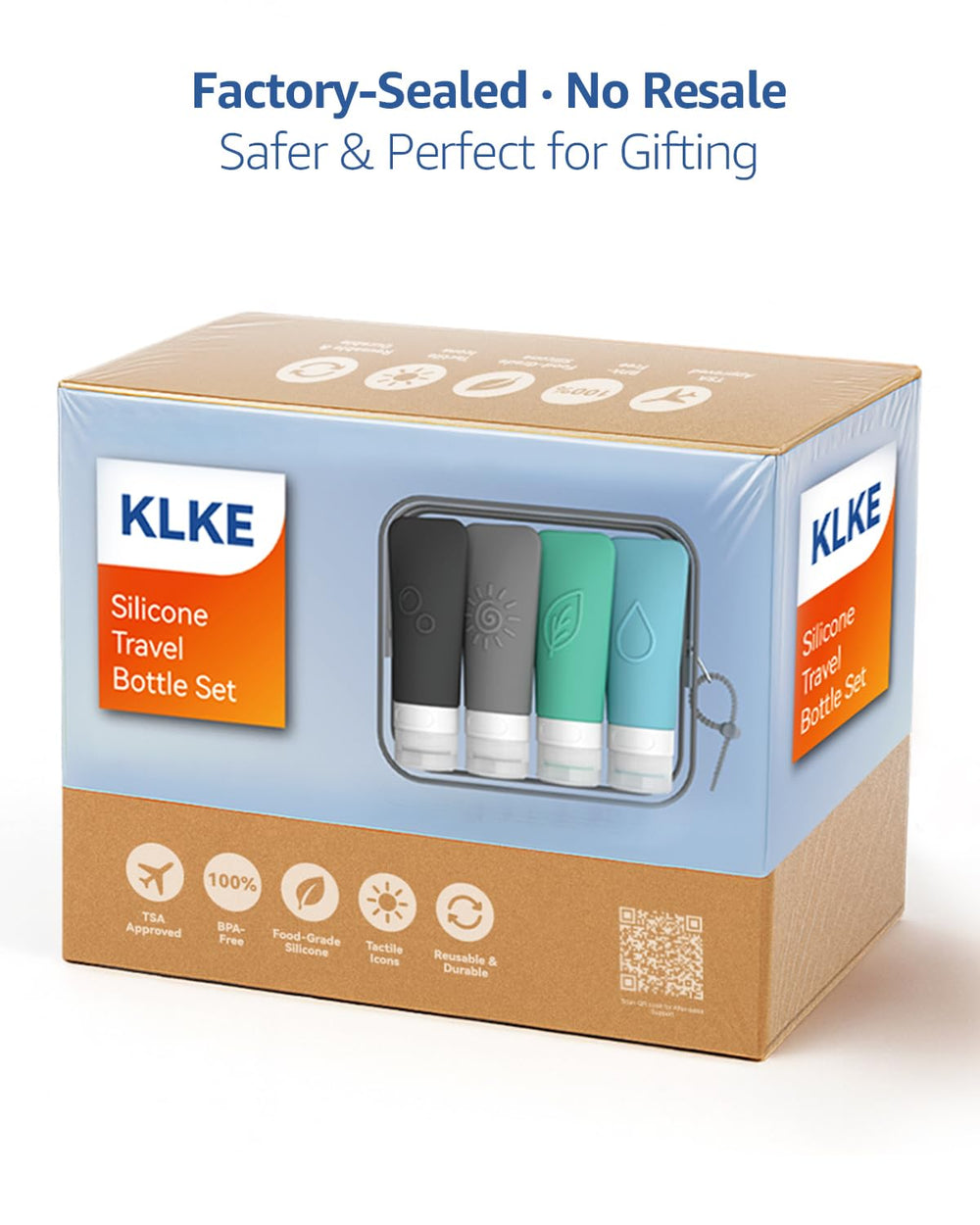 KLKE travel-bottles compact-carry-on-pouch supports neat packing in carry-on.