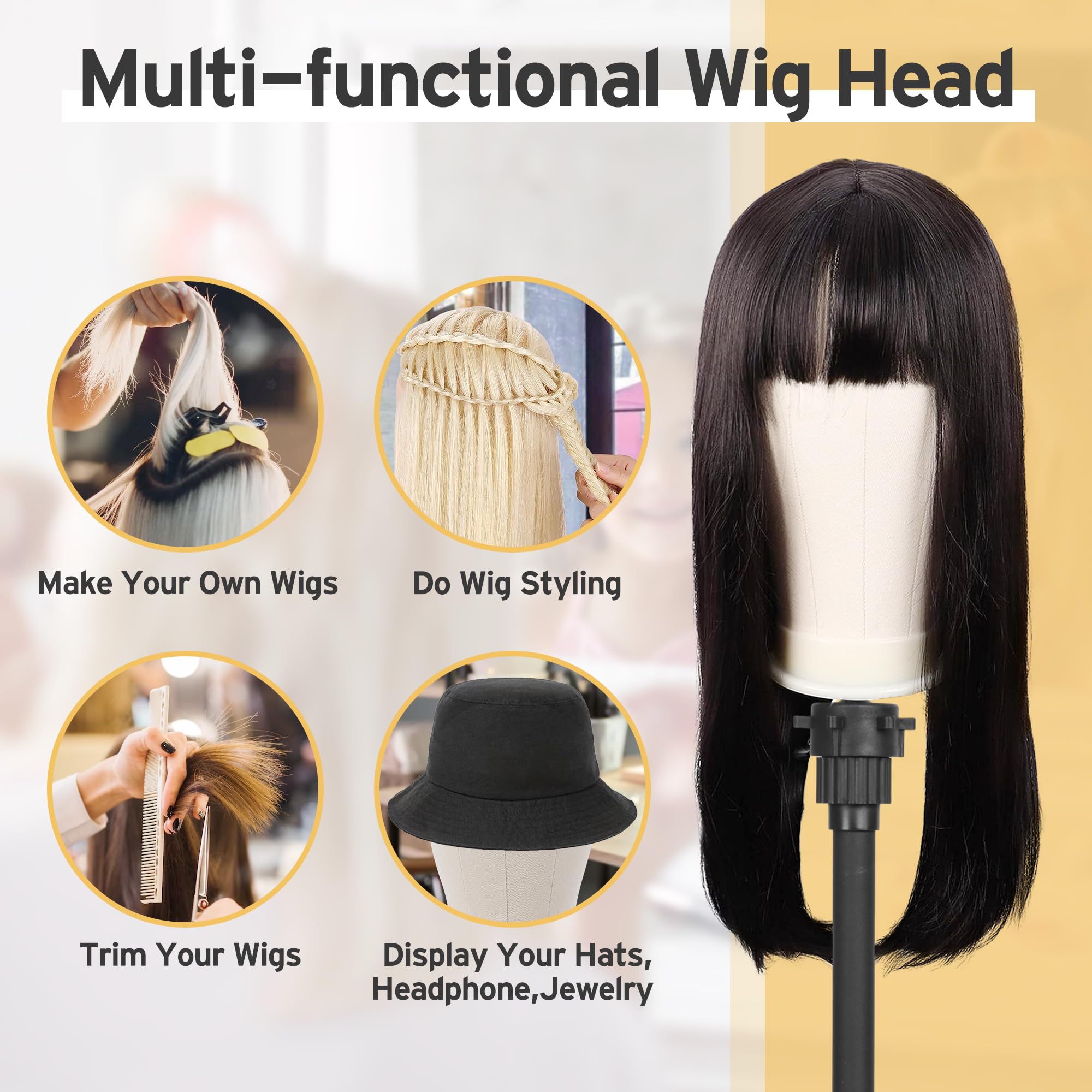 Klvied wig accessory kit includes essential tools for wig making.