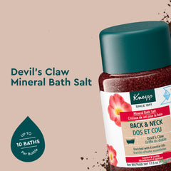 Kneipp Devils Claw Bath Salt contents in bag show sea salt and essential oils