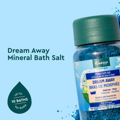Kneipp Dream Away with valerian and hops close-up highlighting calming ingredients.