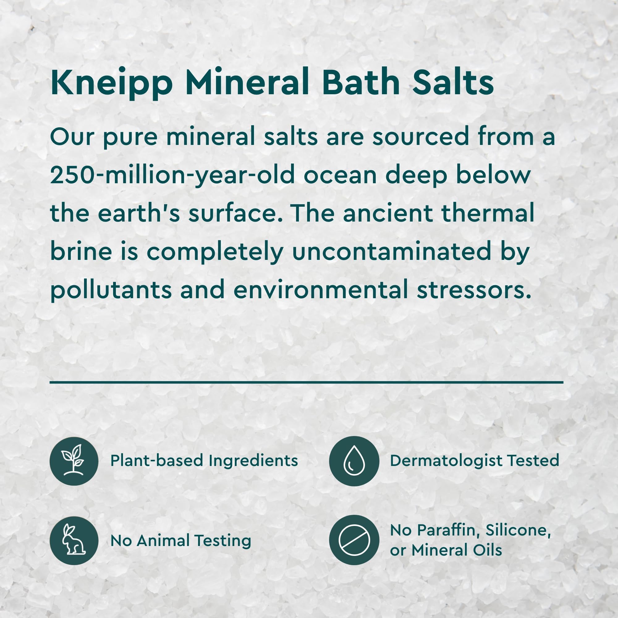 Kneipp pure sea salt mineral blend emphasizing skin softness