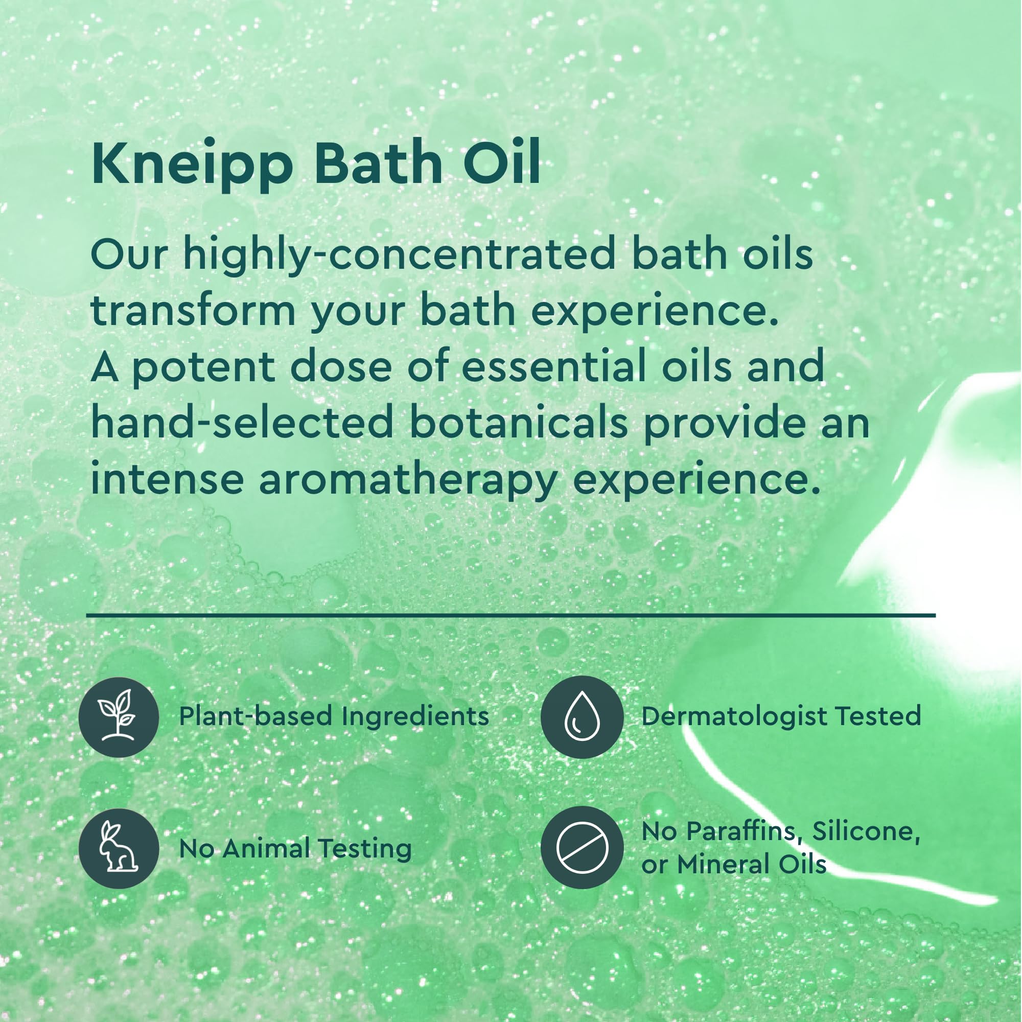 Kneipp bath oil with steam and botanicals for a sensorial aromatherapy moment