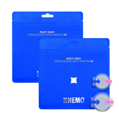 KNEMO Thincognito patch close-up shows absorption for blemish care on face