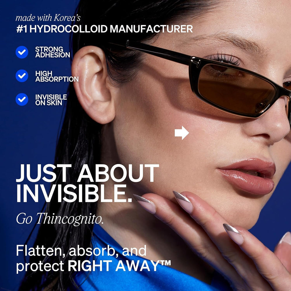 KNEMO Thincognito patch on skin appears invisible with edge blend for discreet wear