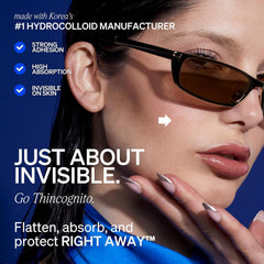 KNEMO Thincognito patch on skin appears invisible with edge blend for discreet wear