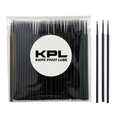 Knife Pivot Lube microfiber swabs closeup shows precision tips for hard-to-reach knife recesses.