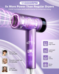 KNKA hair dryer 4-heat-3-speed controls for tailored styling.