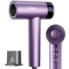 KNKA hair dryer ultra-fast-drying with brushless motor for faster styling.