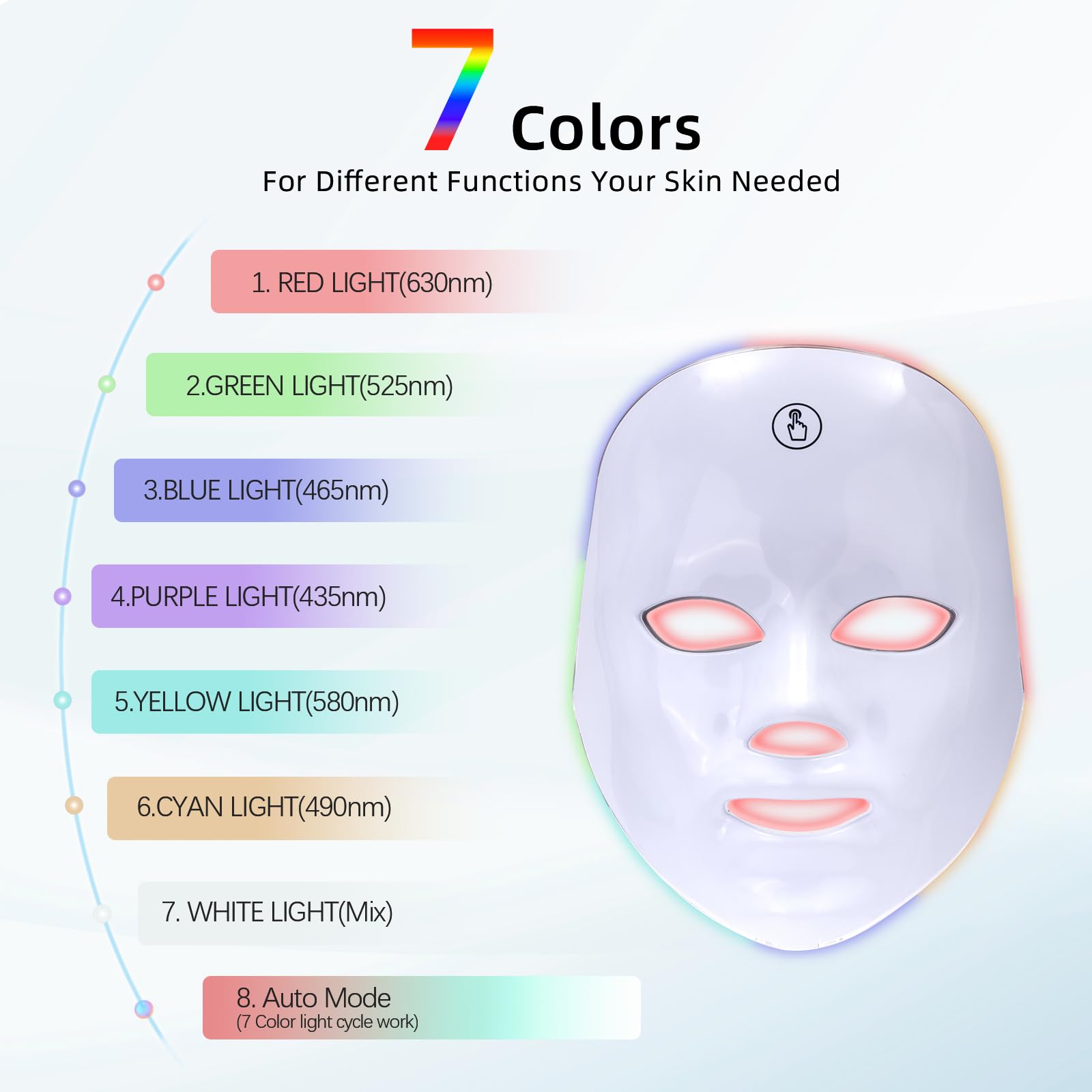 KNNKNN red light mask lightweight wear with adjustable strap