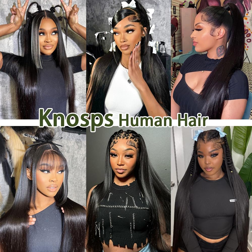 Knosps 30inch wig packaging image conveys ready-to-wear convenience