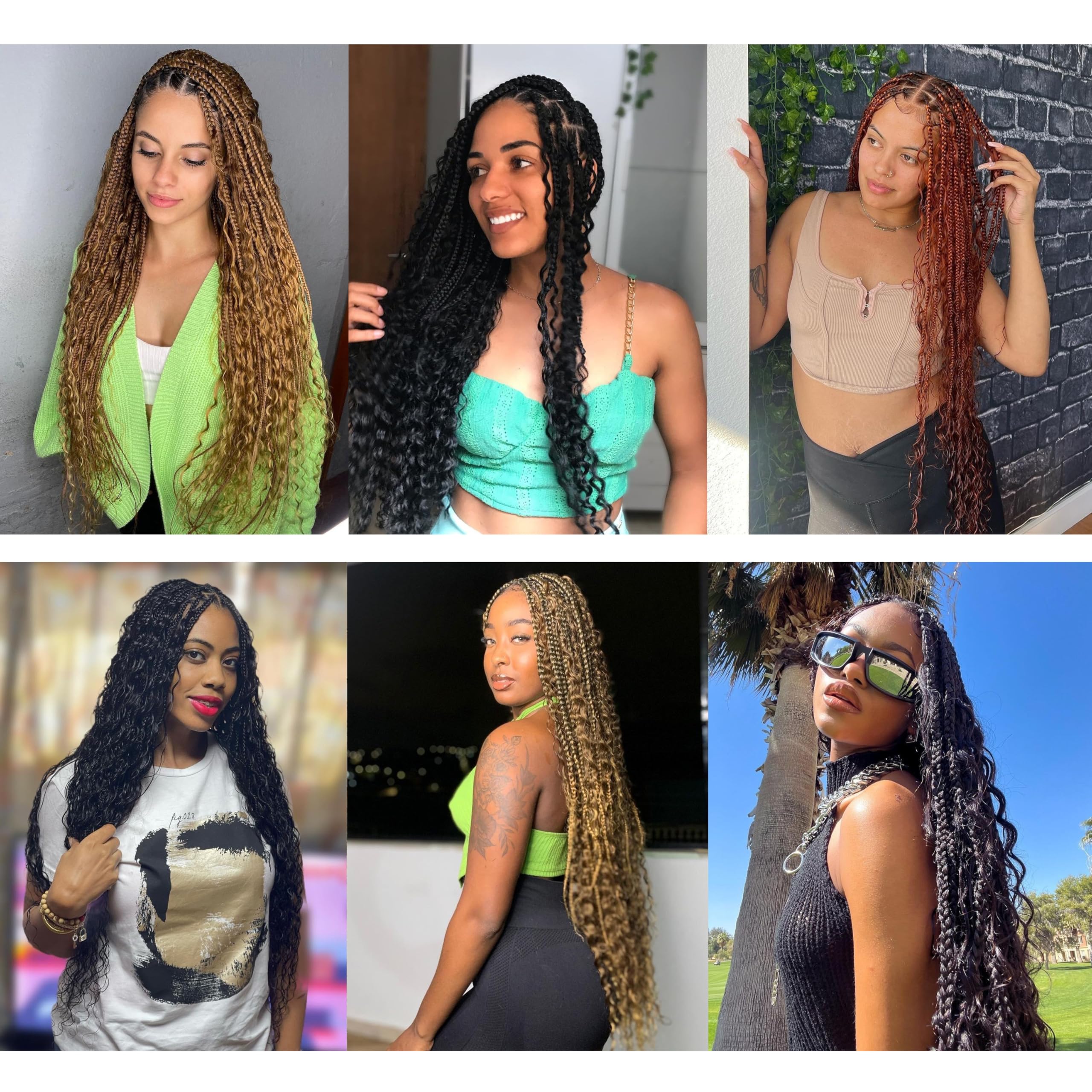 Knovotch Boho Box Braids 18in length image for varied looks and wear