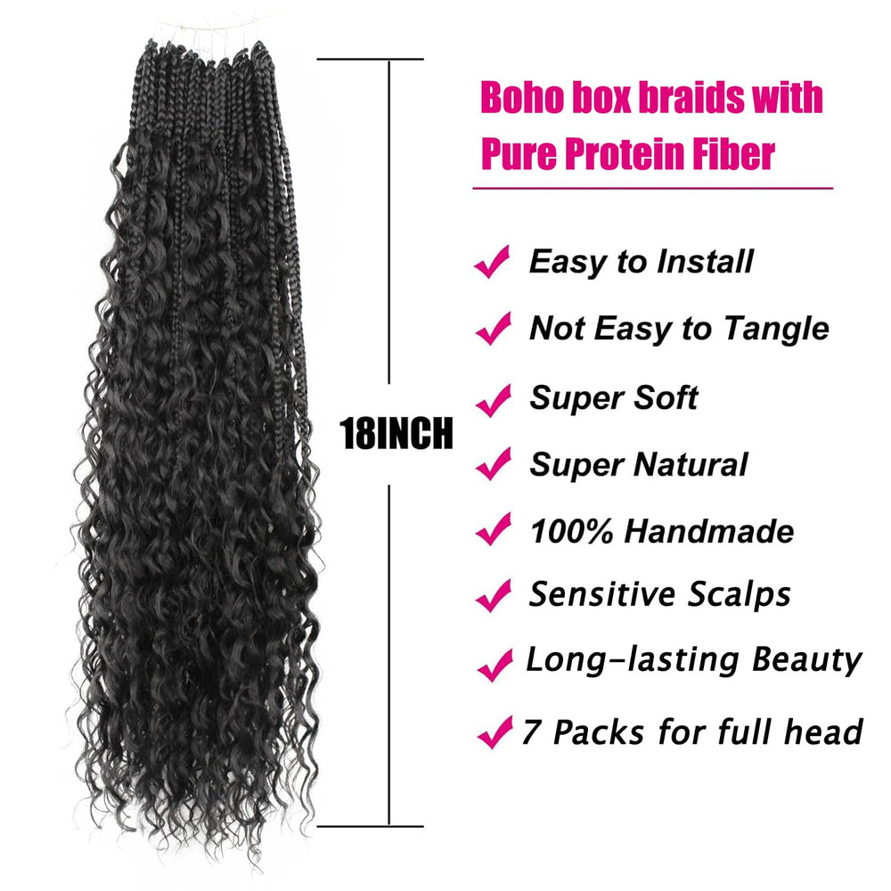 Knovotch Boho Box Braids lightweight design emphasizes all-day comfort