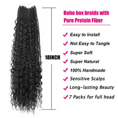 Knovotch Boho Box Braids lightweight design emphasizes all-day comfort