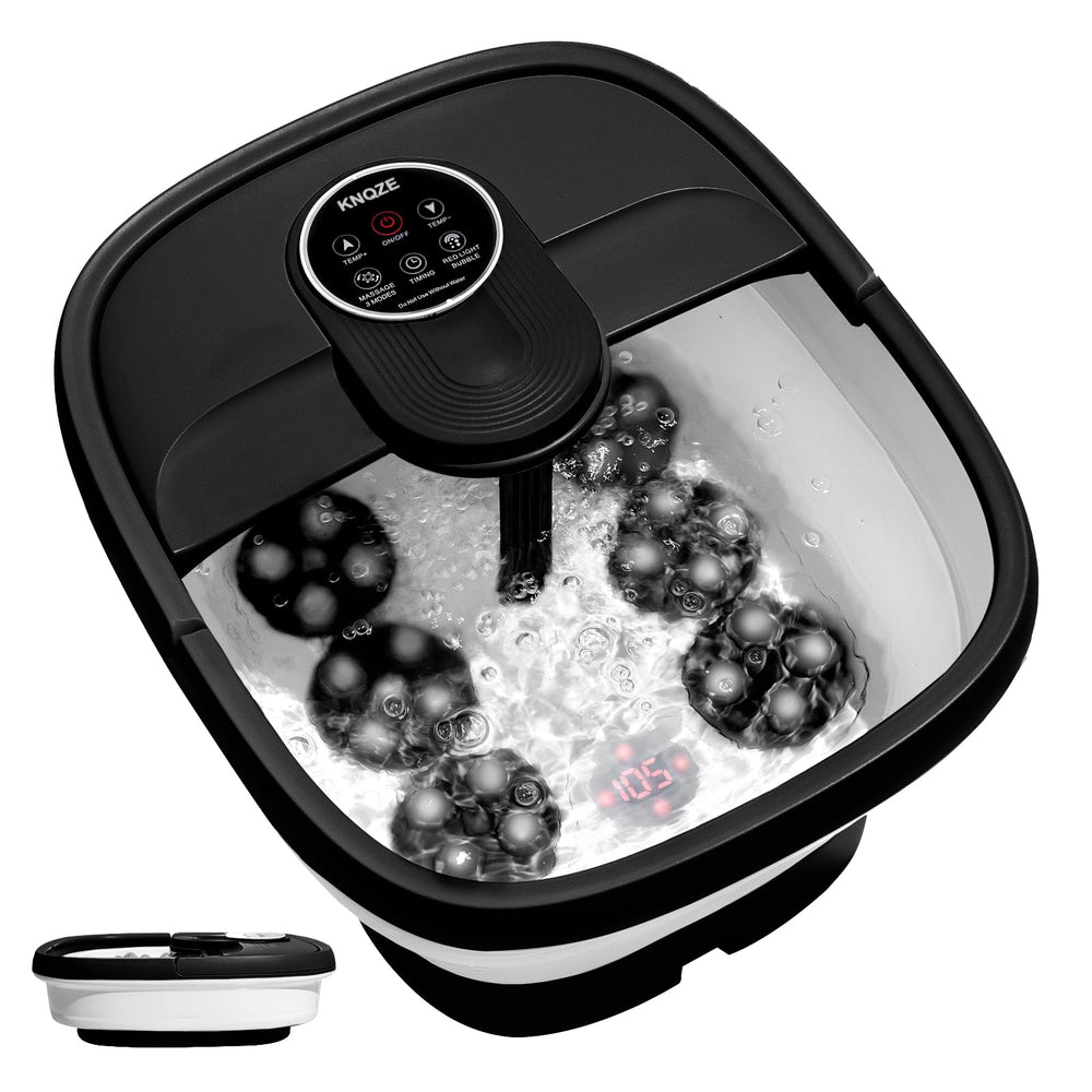 KNQZE Collapsible Foot Spa top view shows compact, space-saving design for everyday relief