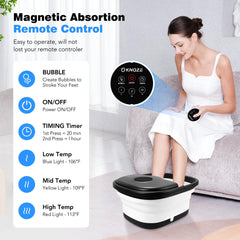 KNQZE foot bath bubbles and massage for relaxing home pedicure.