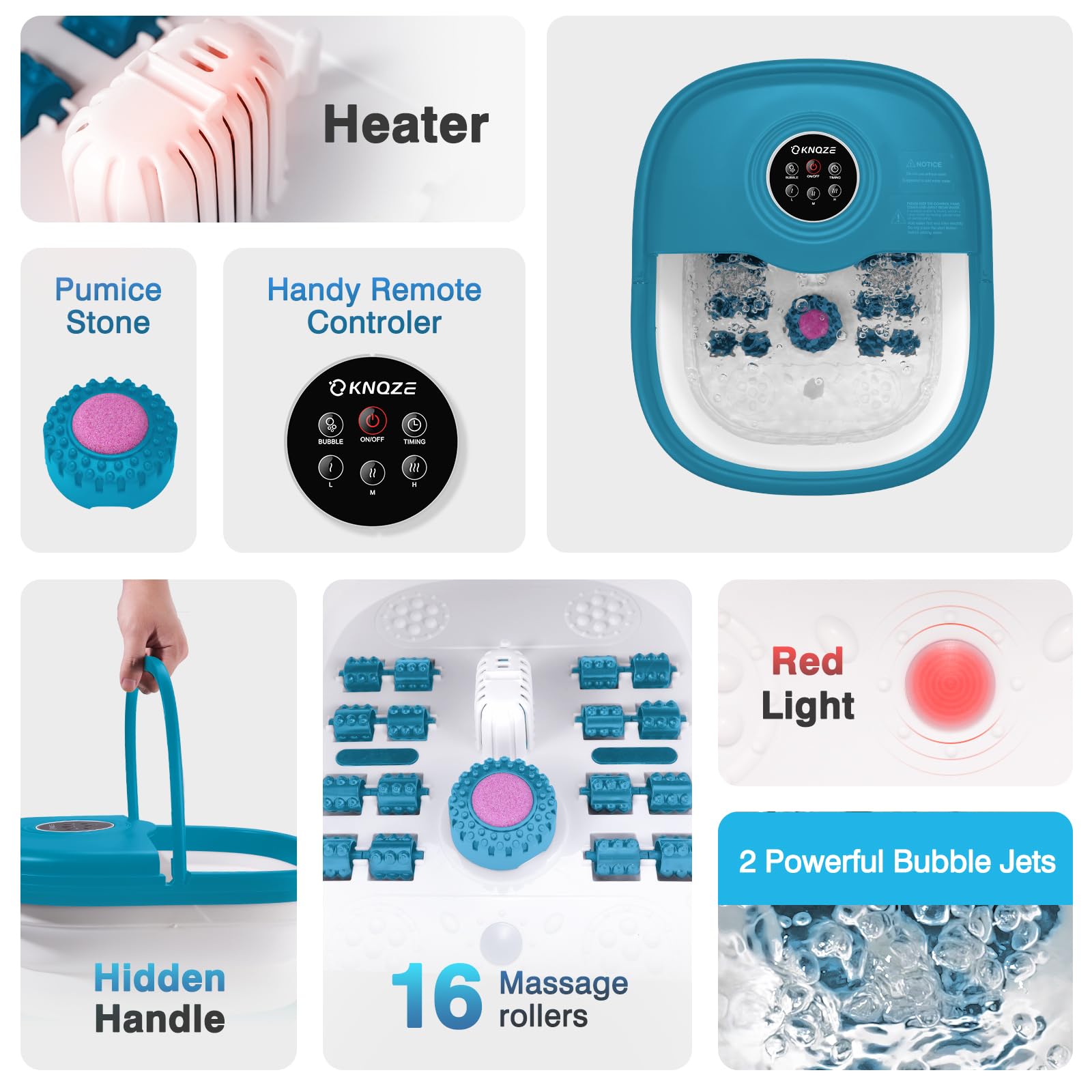 KNQZE bubbles and red light create immersive spa-like ambiance