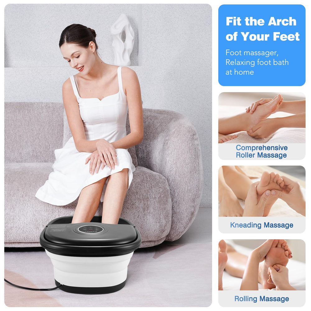 KNQZE foot spa red-light therapy creates a spa-like ambiance for foot care.