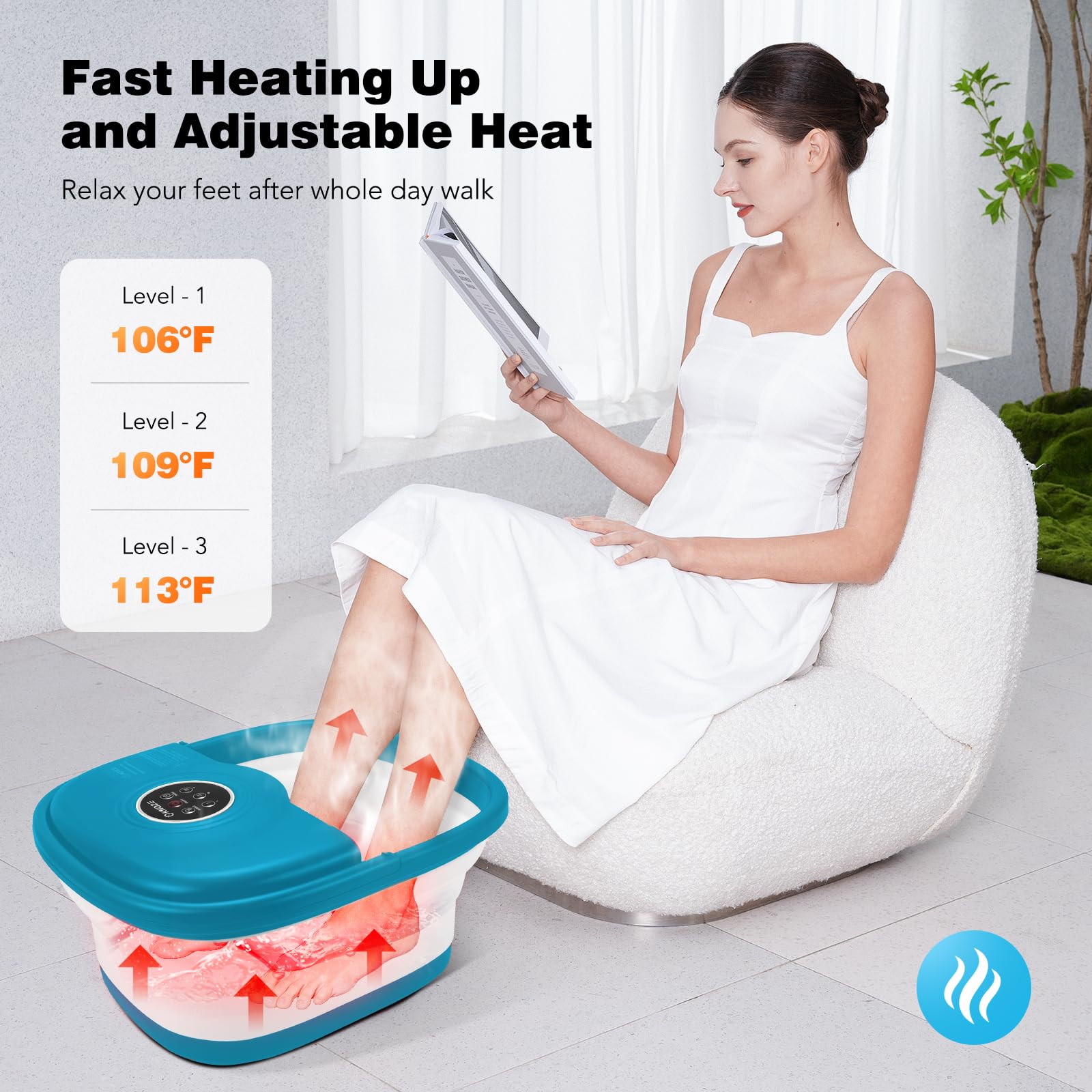 KNQZE foot spa remote control for easy, hands-free adjustments