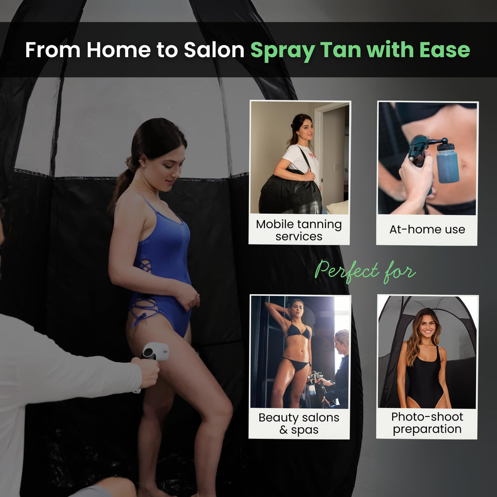 KobbTan tent fan-opening, compatible with extraction ventilation during sessions