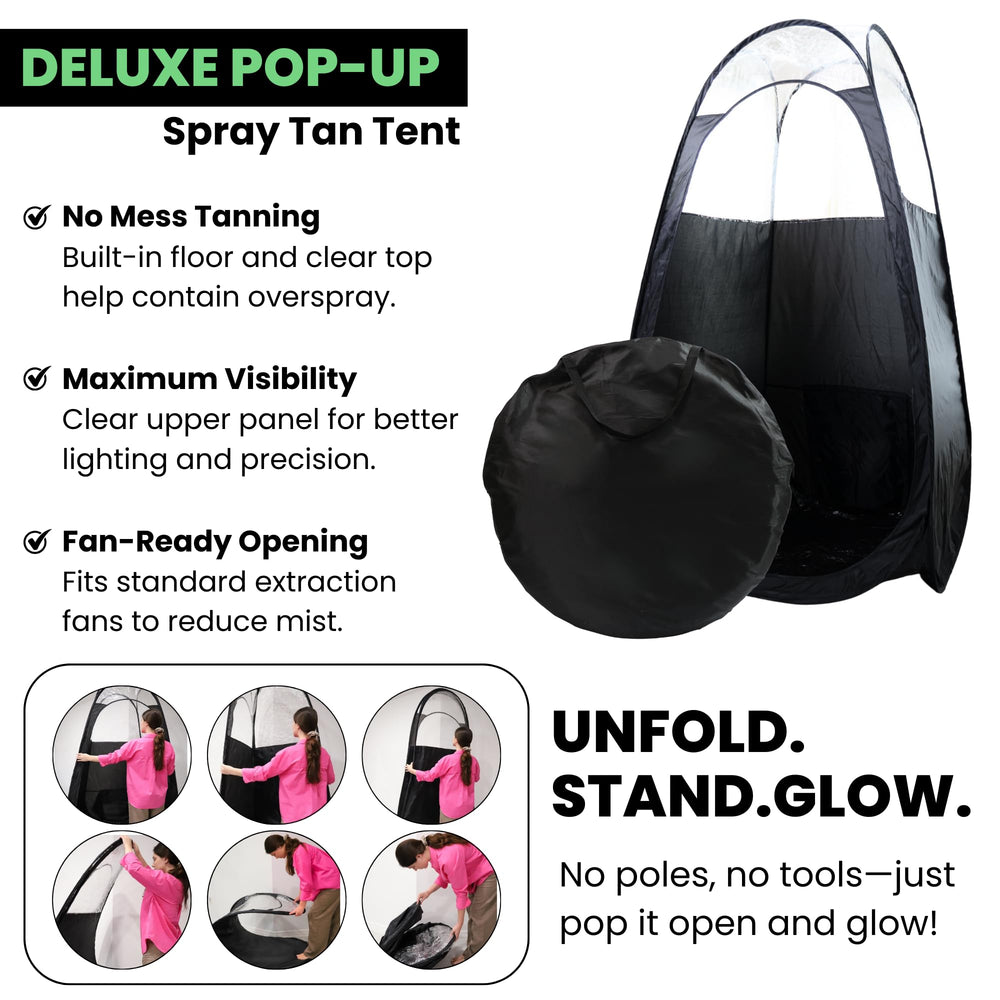 KobbTan portable-setup tent, ideal for home or mobile tanning studios