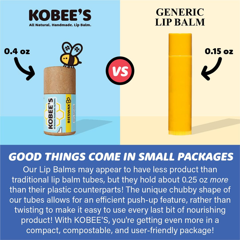 Kobeesco lip balm application on lips for soft, hydrated feel.