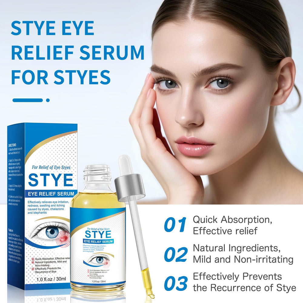 KODASNY Stye Eye Serum droplet application with precise dosage for targeted relief.