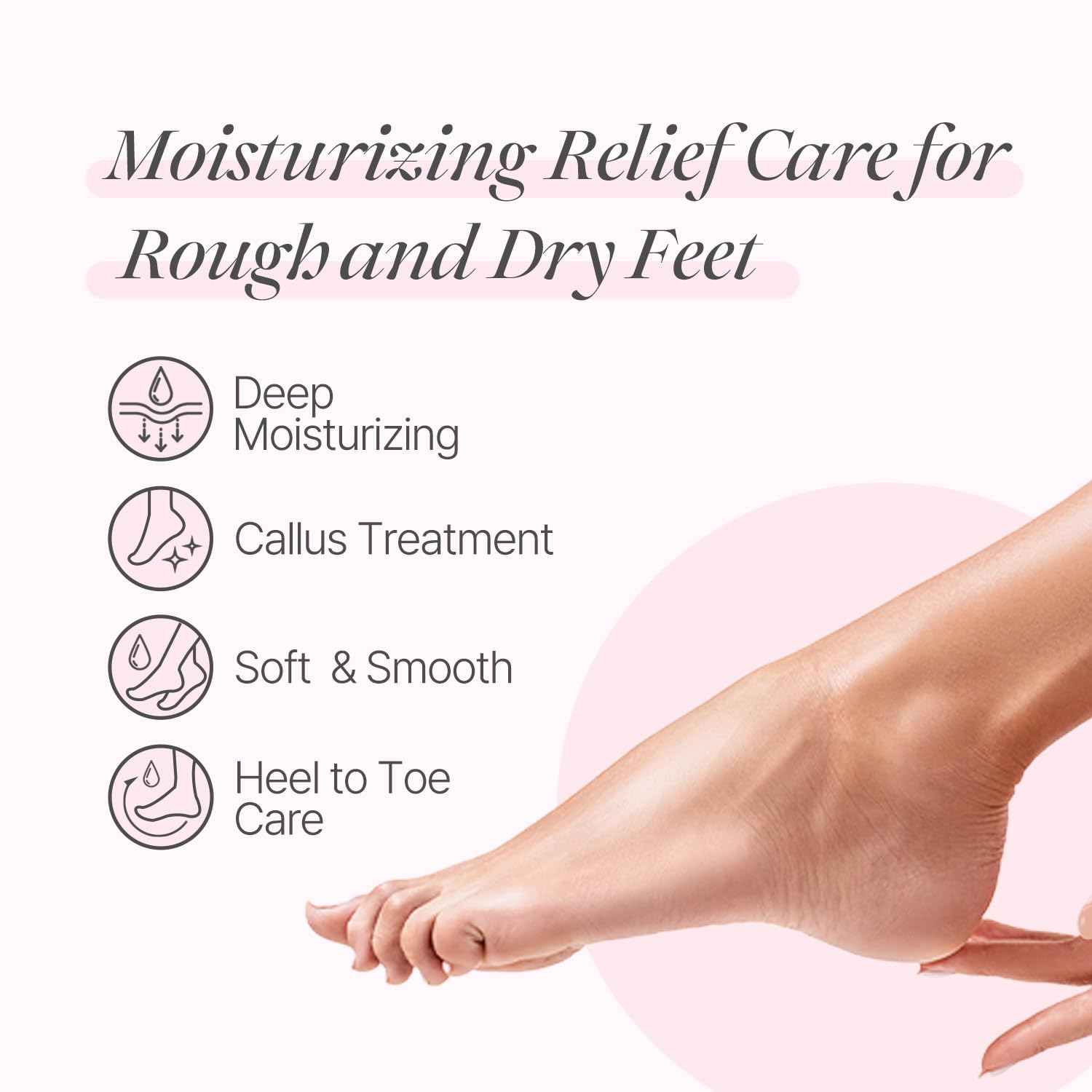 Koelf Petitfee Rose Petal Satin Foot Mask cream texture close-up
