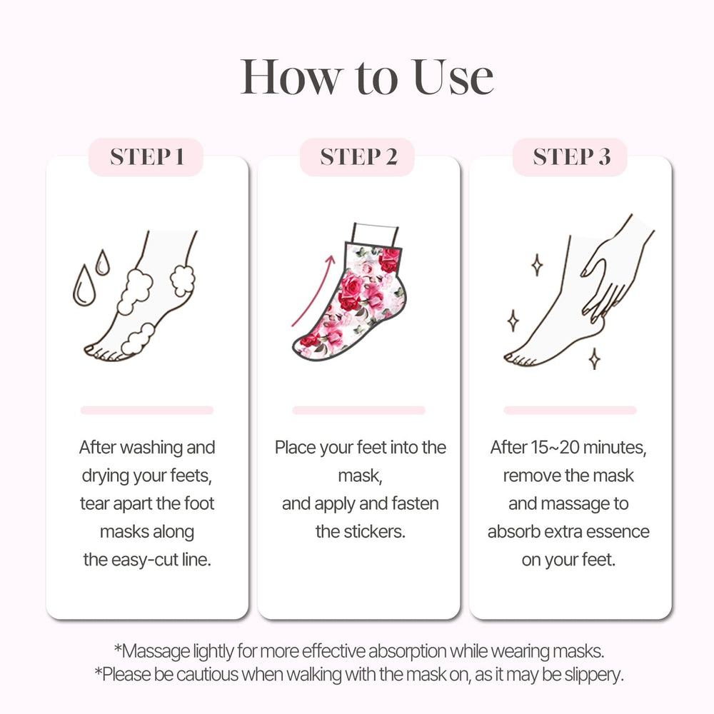 Koelf Petitfee Rose Petal Satin Foot Mask gift idea for spa lovers