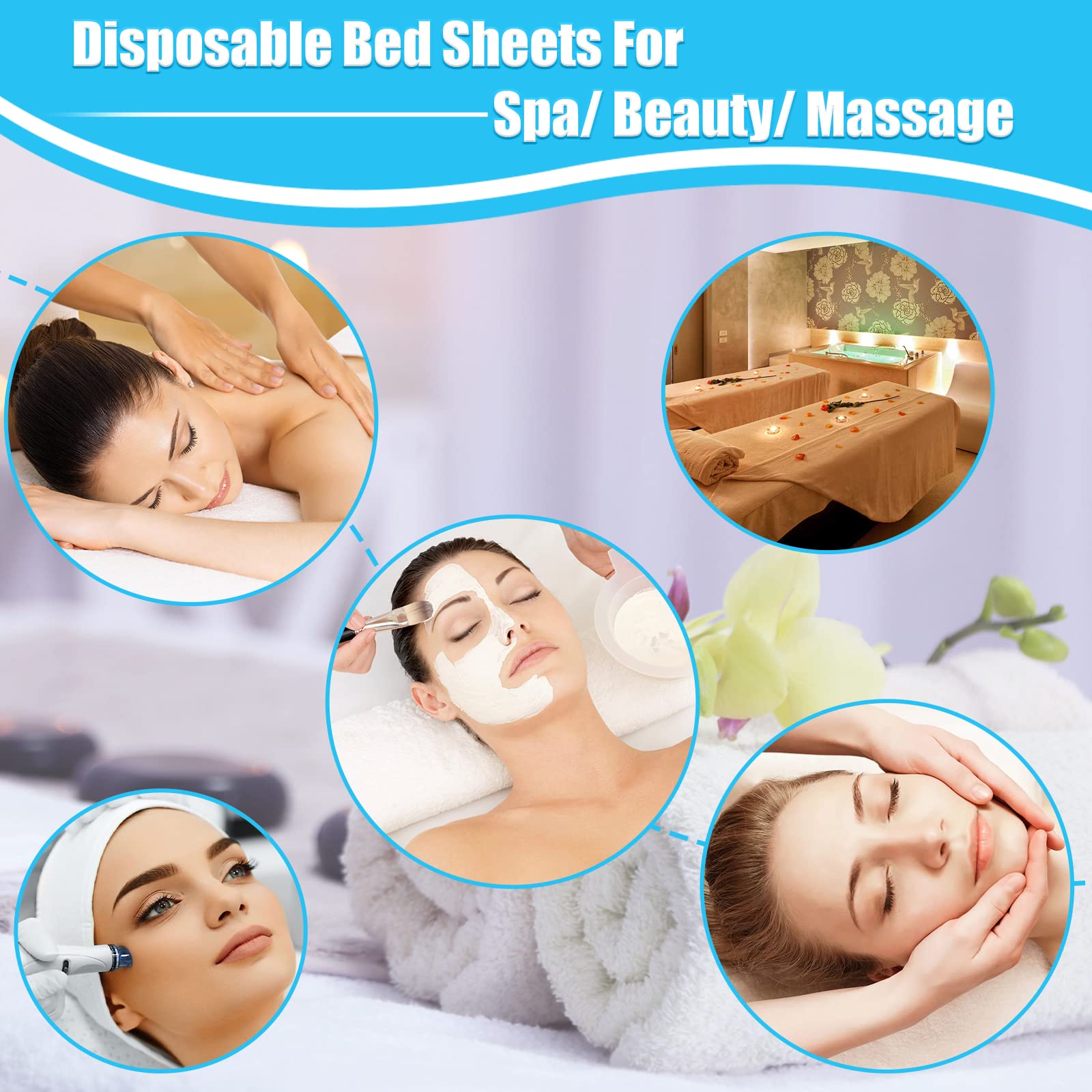 KOEPTHA spa bed sheets disposable hygienic-design highlights reduced cross-contamination risk.