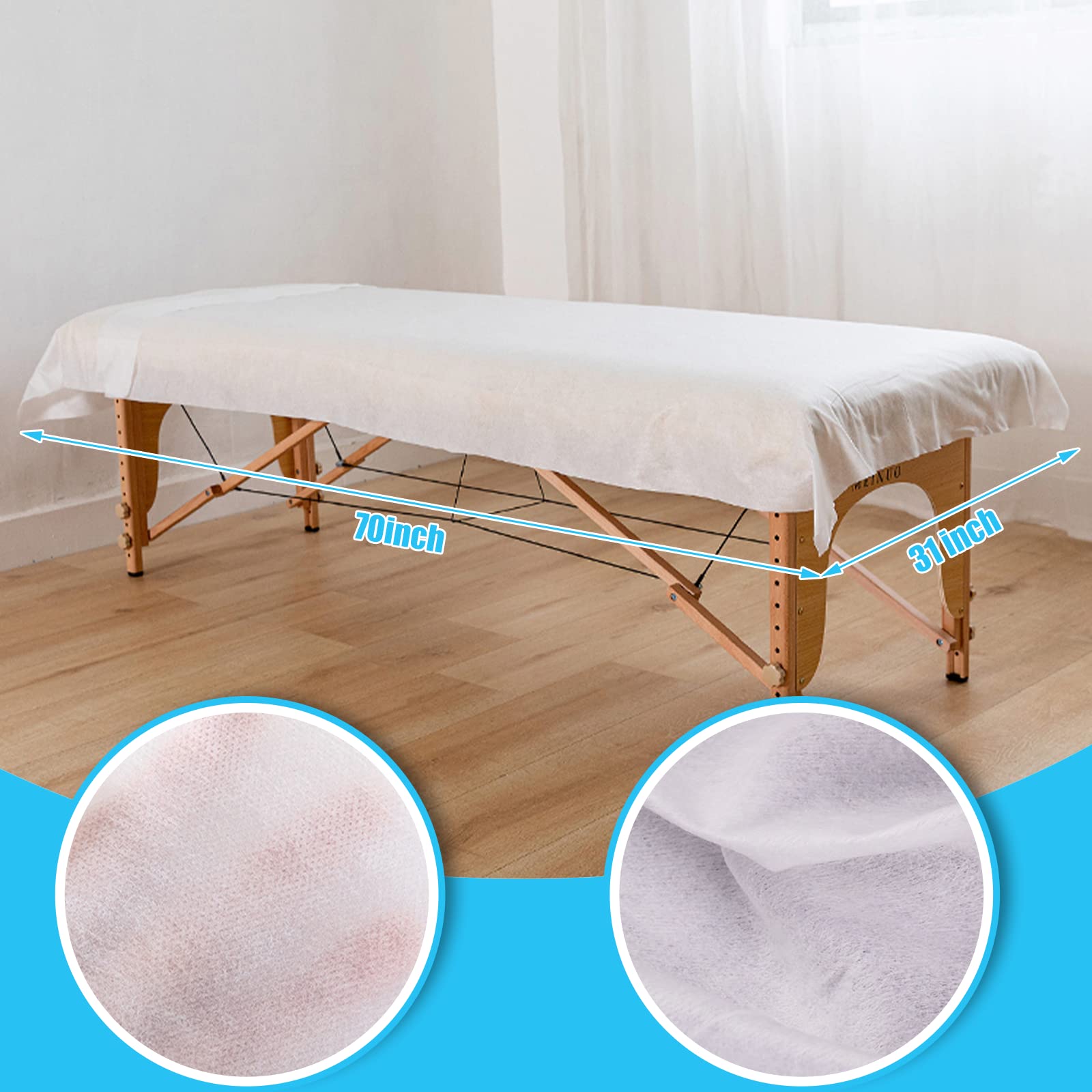KOEPTHA spa bed sheets disposable travel-pack signals convenient packing for trips and home visits.