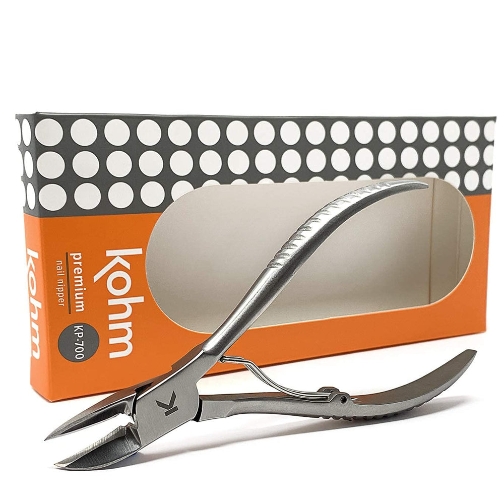 Kohm ingrown toenail clippers with wide jaws delivering clean cuts for thick nails.