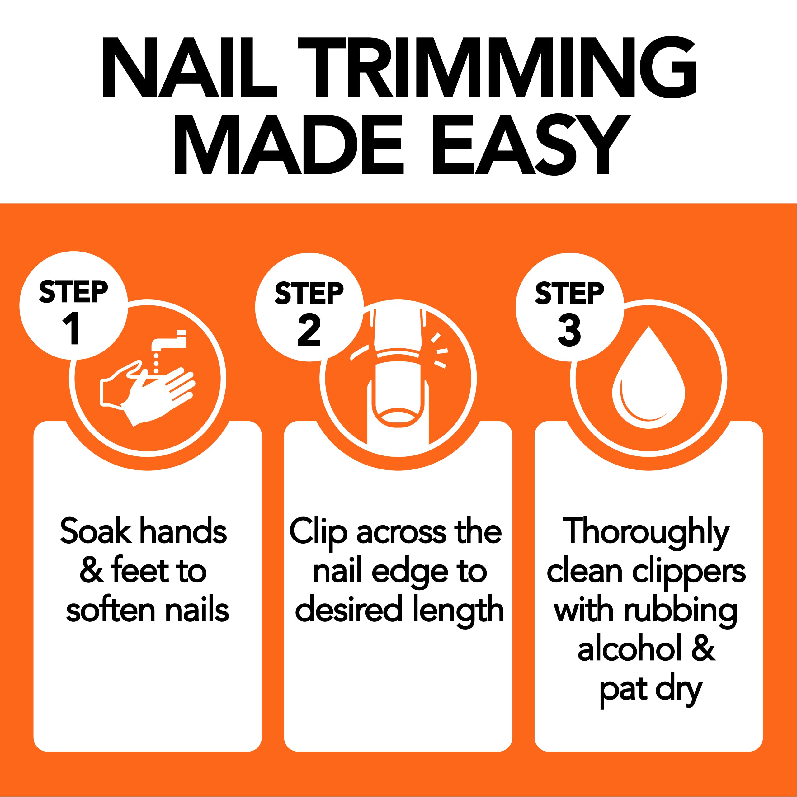 KOHM nail clippers suitable for seniors and caregivers.