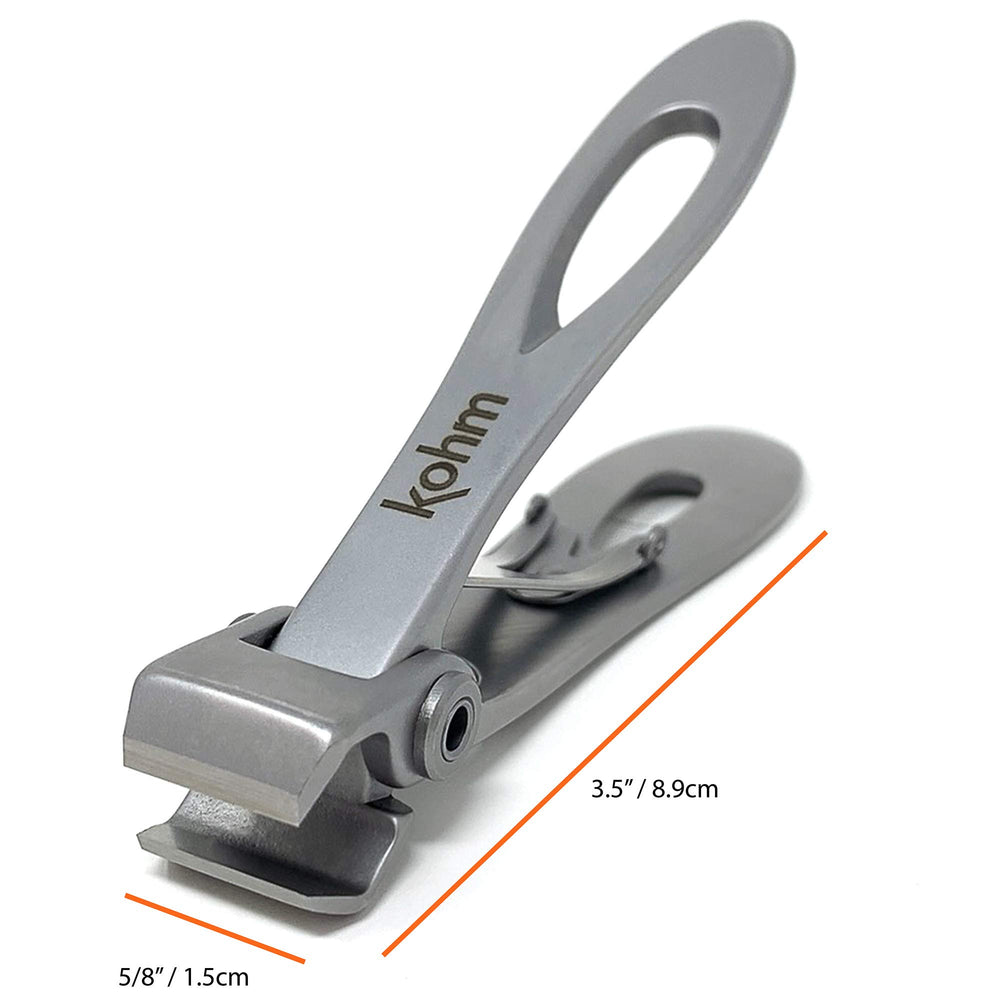 KOHM nail clippers stainless steel body ensures lasting durability.