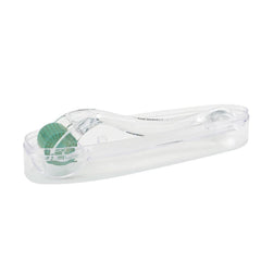 Koi Beauty derma roller in use shows a quick, convenient skincare routine.
