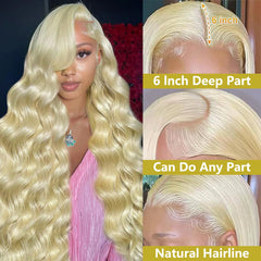 Koiaskral 13x6 lace-front natural hairline for seamless parting and realistic growth.