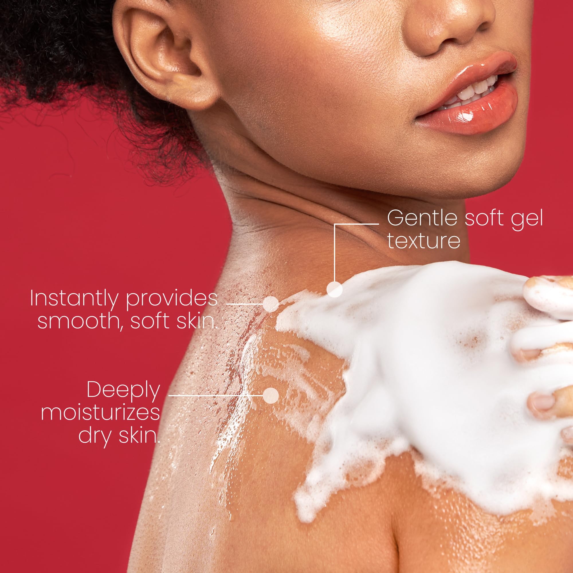 Koji White fragrance moment hints at soothing shower ritual.