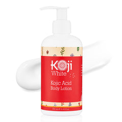 Koji White Kojic Acid Body Lotion bottle for lightweight hydration day and night