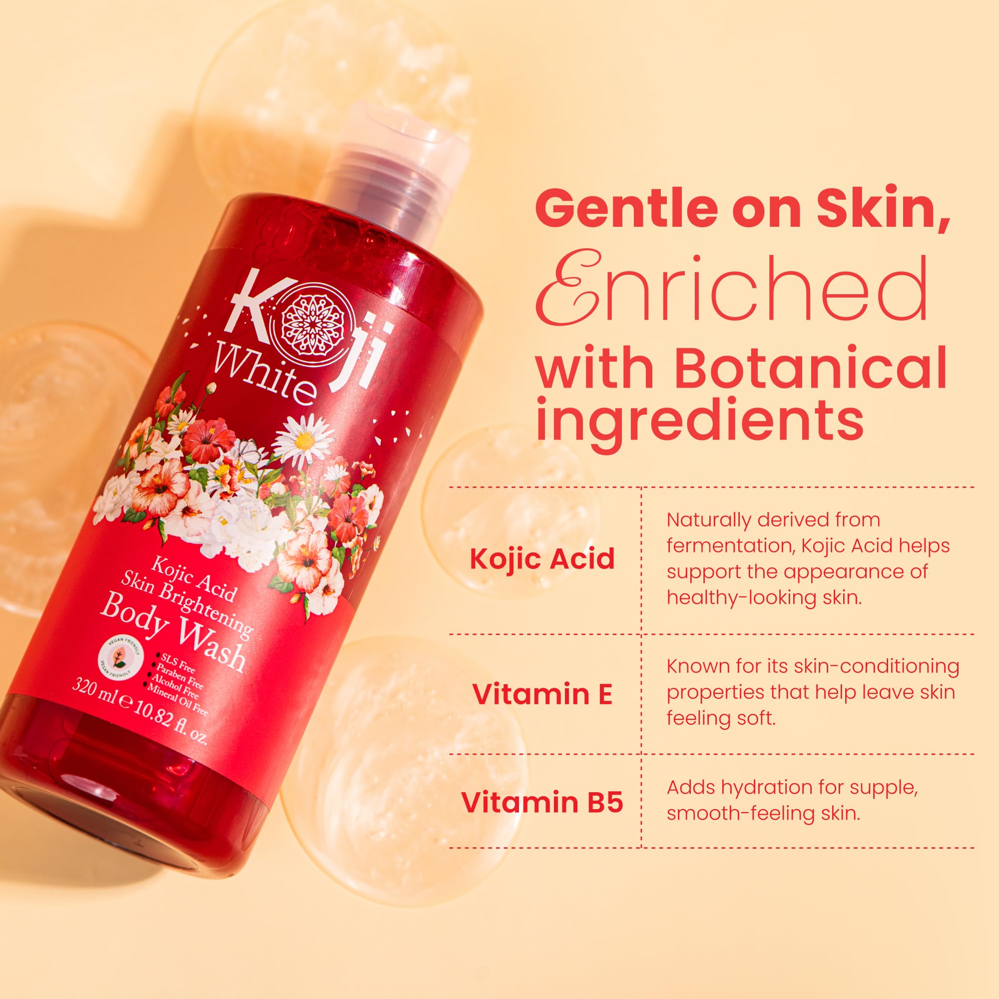 Koji White vegan-peta-certified label confirms cruelty-free ethics.