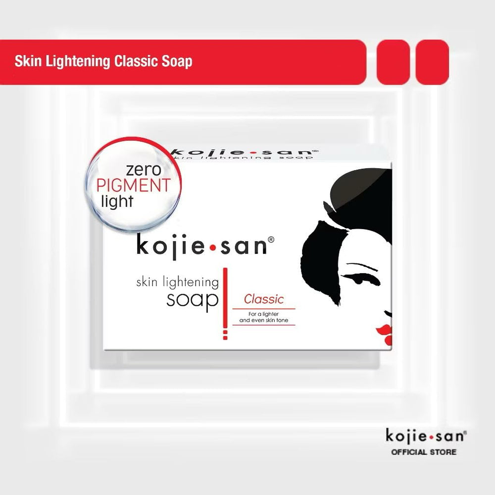 Kojie San Kojic Acid Soap bars closeup, smooth texture promoting even tone.