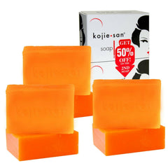 Kojie San skin-lightening soap bar 135g glossy bar for even-toned skin.
