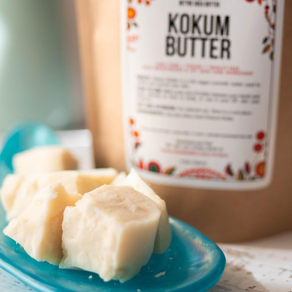 Kokum Butter Raw Unrefined Texture Closeup smooth melt for lotions