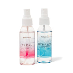 KoluaWax Clean Pre-Wax Oil bottle for prepping skin before waxing, reducing irritation.