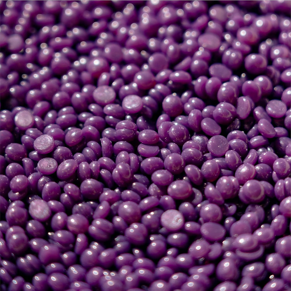 KoluaWax facial wax beads for Brazilian bikini waxing with lavender bliss scent.