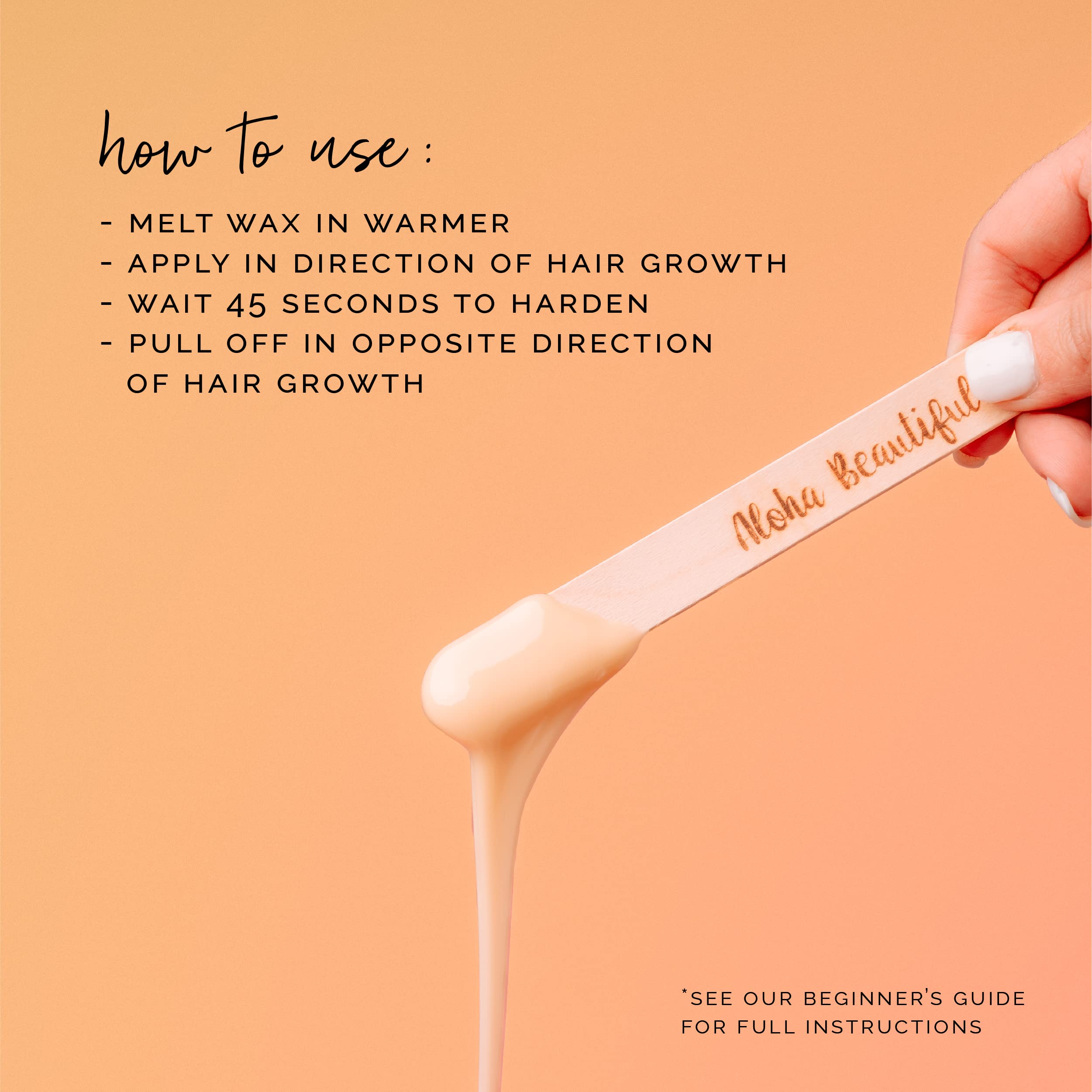 KoluaWax hard wax beads for back coarse hair enable thorough removal with even adherence.