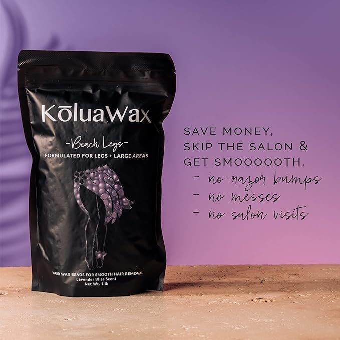 KoluaWax beads ideal for bikini area with careful precision and minimal irritation.