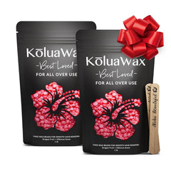 KoluaWax hard wax beads dragon fruit hibiscus refill for at-home waxing convenience.