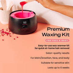 Koluawax wax beads 14oz black pack ready for salon-quality home waxing
