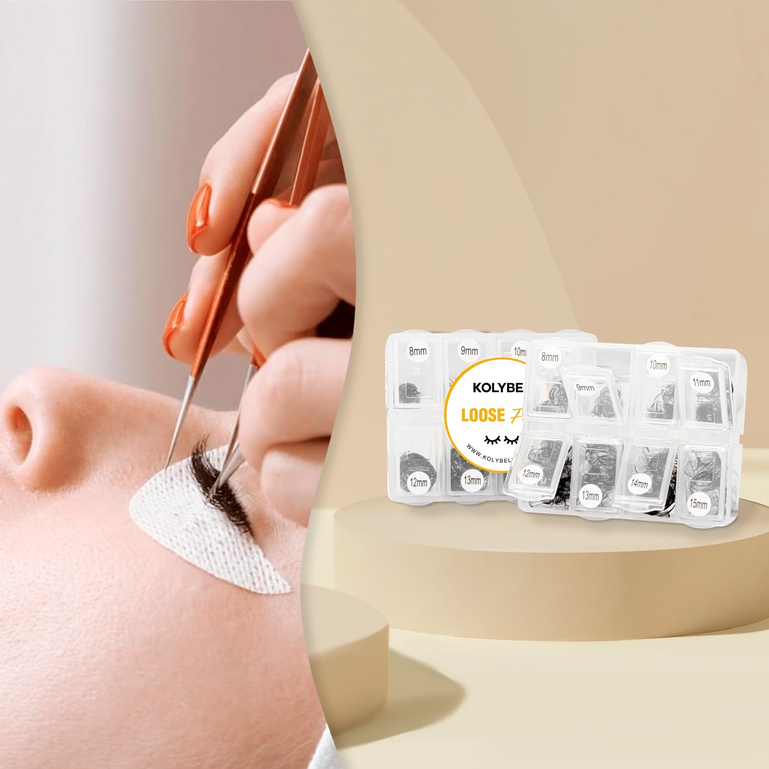 Kolybel lash fans achieve natural to dramatic volume with lasting effect.